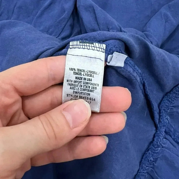 Bella Dahl Blue Chambray Shirred Halter Dress XS - Picture 5 of 6